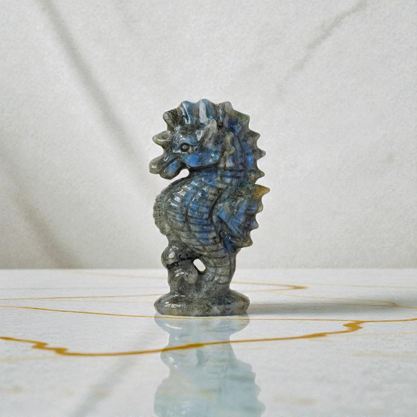Labradorite Seahorse Lucky Charm – Luck & Protection
