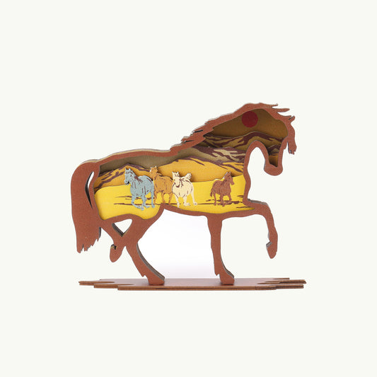 Wild Horse Layered Wooden Art