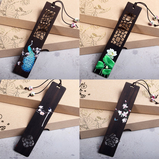 Spring Wooden Bookmark Set of 4
