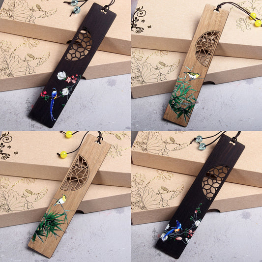 Songbird Wooden Bookmark Set of 4