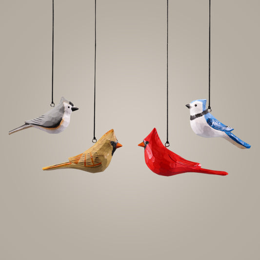 Set of 4 American Bird Ornaments