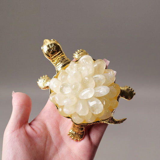 Citrine Turtle Lucky Charm – Abundance & Stability