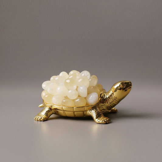 Citrine Turtle Lucky Charm – Abundance & Stability